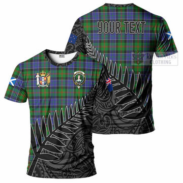 Paterson Crest Tartan T-Shirt with New Zealand Silver Fern Half Style