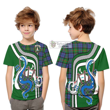 Paterson Tartan Kid T-Shirt with Epic Bagpipe Style