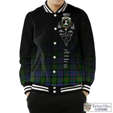 Paterson Tartan Baseball Jacket Featuring Alba Gu Brath Family Crest Celtic Inspired