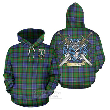 Paterson Tartan Hoodie with Family Crest Celtic Skull Style