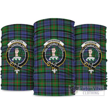 Paterson Tartan Neck Gaiters, Tartan Bandanas, Tartan Head Band with Family Crest