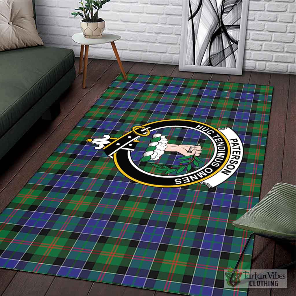 Paterson Tartan Area Rug with Family Crest L 59*86 inch (150x220 cm) - Tartan Vibes Clothing