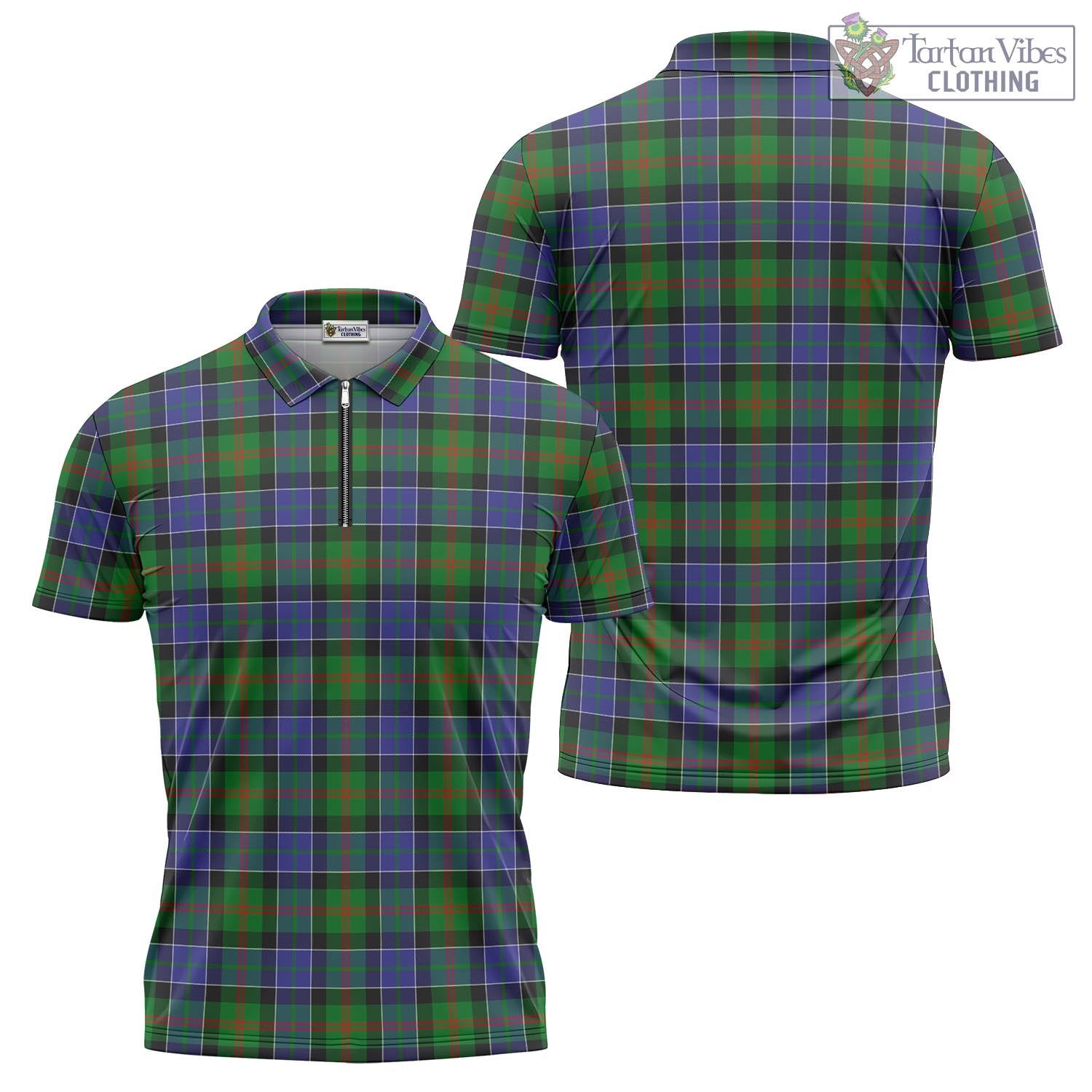 Tartan Vibes Clothing Paterson Tartan Zipper Polo Shirt