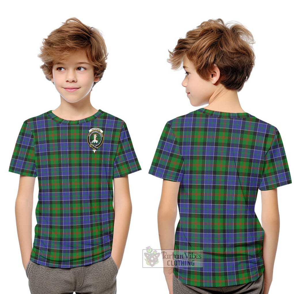 Paterson Tartan Kid T-Shirt with Family Crest Youth XL Size14 - Tartanvibesclothing Shop