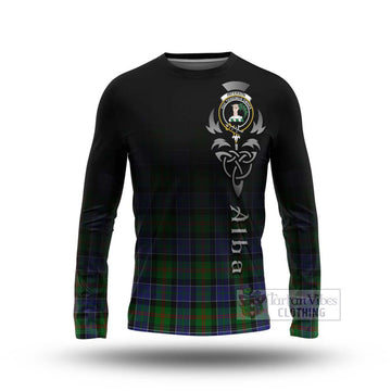 Paterson Tartan Long Sleeve T-Shirt Featuring Alba Gu Brath Family Crest Celtic Inspired