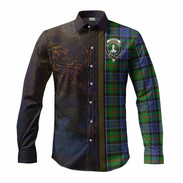 Paterson Tartan Family Crest Long Sleeve Button Shirt Alba Gu Brath Be Brave Lion Ancient Style Men's Shirt S - Tartan Vibes Clothing