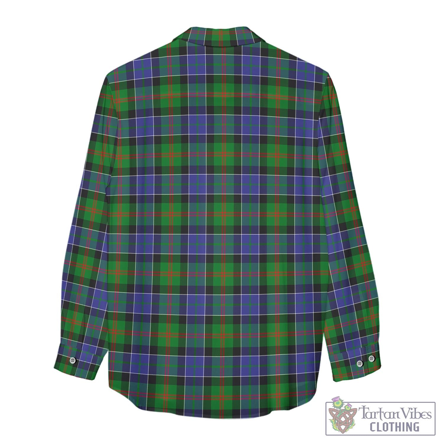 Tartan Vibes Clothing Paterson Tartan Womens Casual Shirt with Family Crest