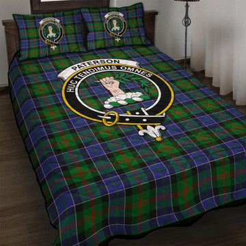 Paterson Tartan Quilt Bed Set with Family Crest