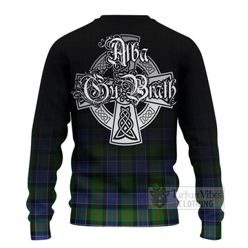 Paterson Tartan Ugly Sweater Featuring Alba Gu Brath Family Crest Celtic Inspired