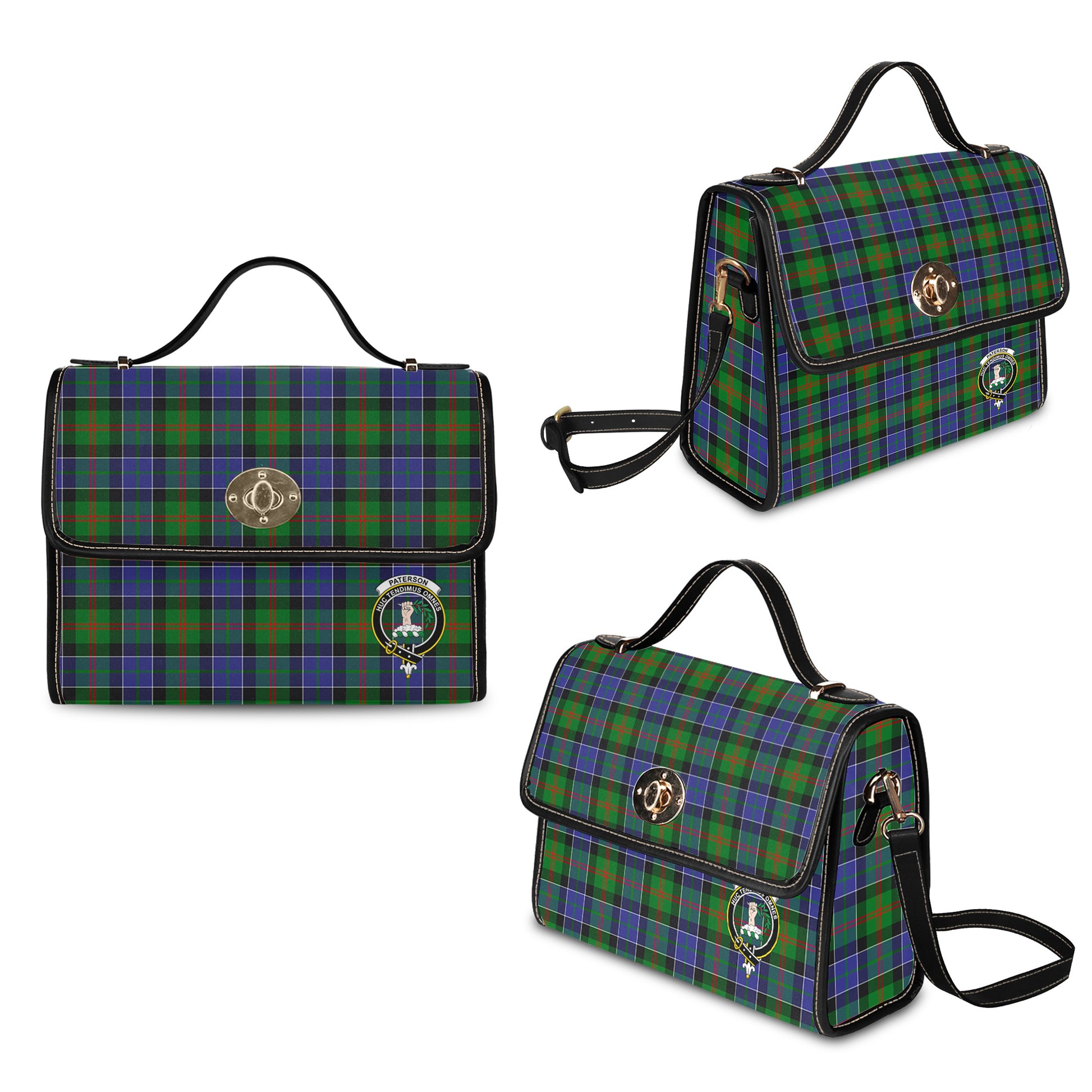 paterson-tartan-leather-strap-waterproof-canvas-bag-with-family-crest