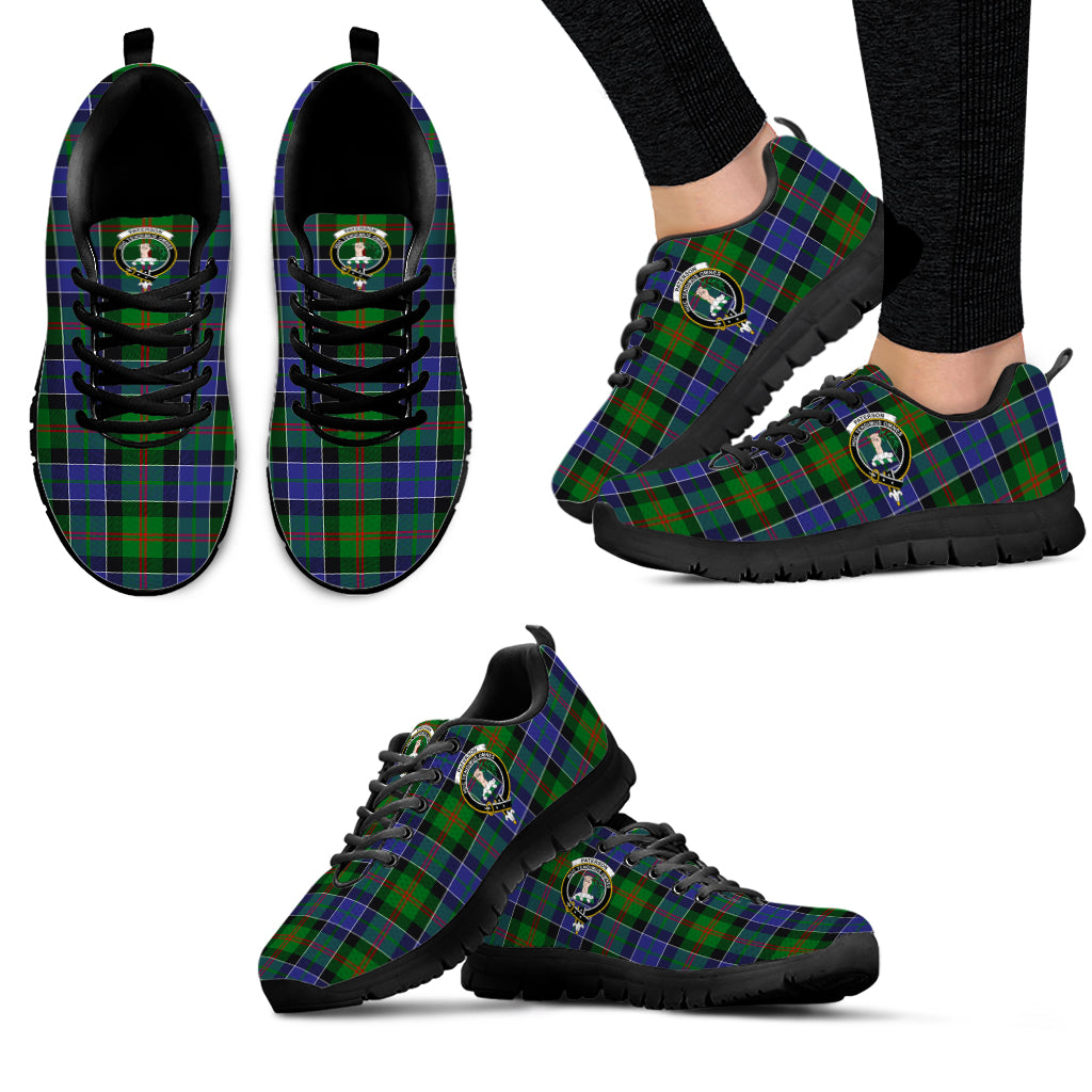 Paterson Tartan Sneakers with Family Crest - Tartan Vibes Clothing