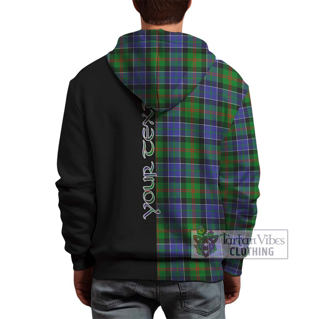 Paterson Tartan Hoodie with Family Crest and Half Of Me Style - Tartanvibesclothing Shop