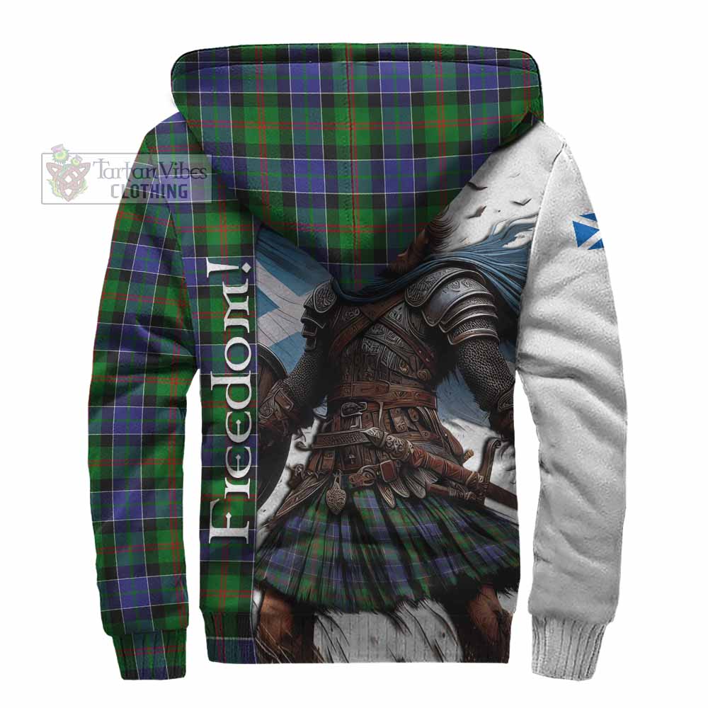 Tartan Vibes Clothing Paterson Crest Tartan Sherpa Hoodie Inspired by the Freedom of Scottish Warrior