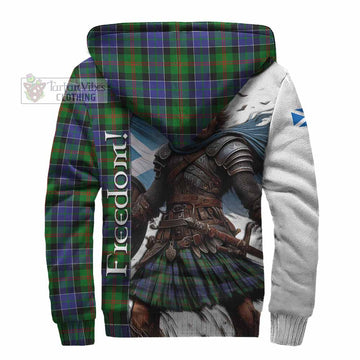 Paterson Crest Tartan Sherpa Hoodie Inspired by the Freedom of Scottish Warrior