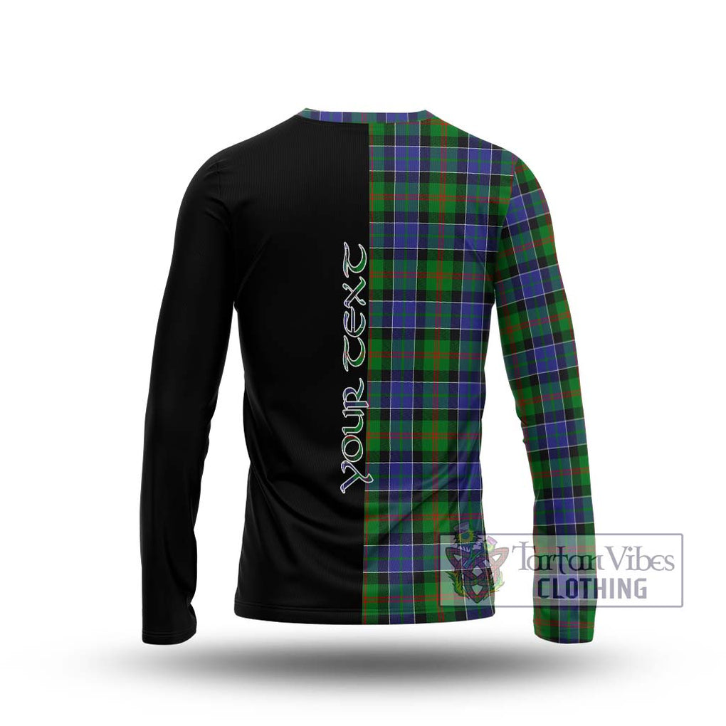 Paterson Tartan Long Sleeve T-Shirt with Family Crest and Half Of Me Style - Tartanvibesclothing Shop