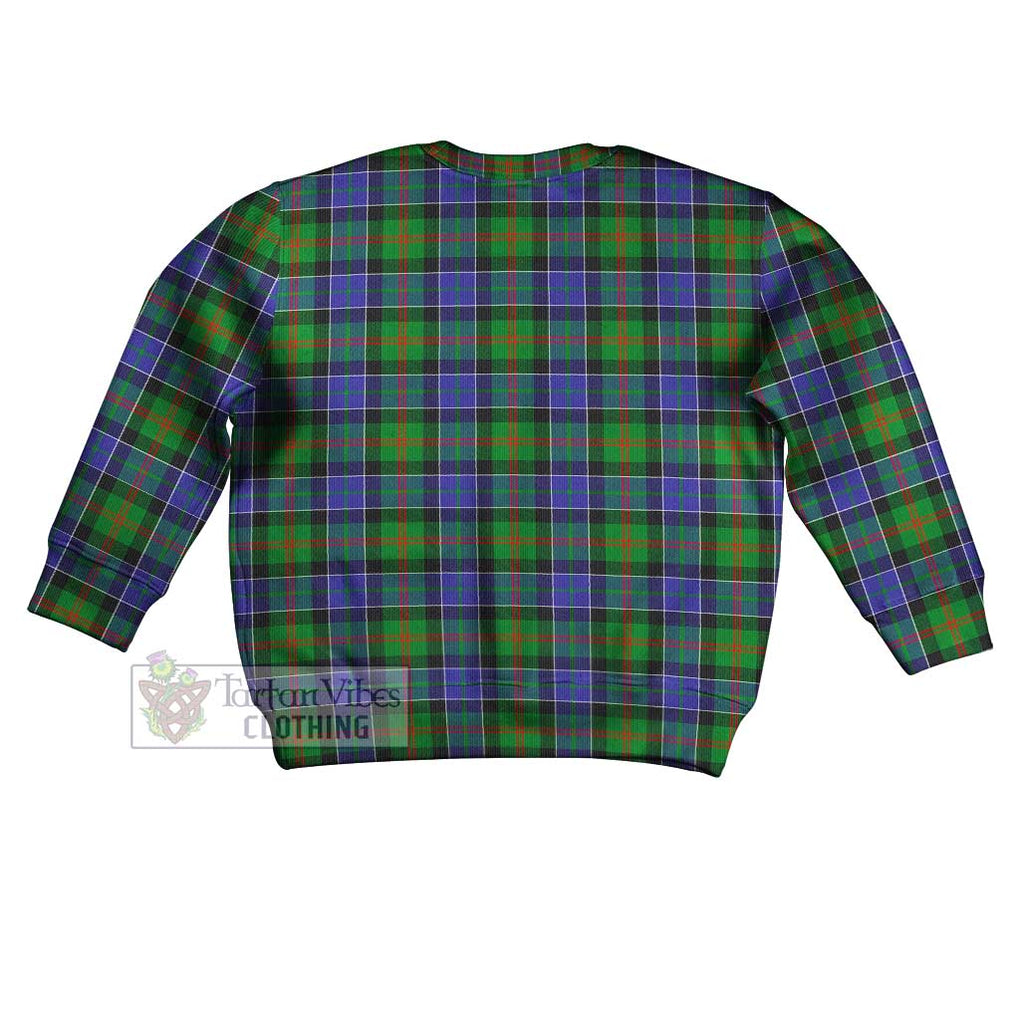 Tartan Vibes Clothing Paterson Tartan Kid Ugly Sweater with Family Crest