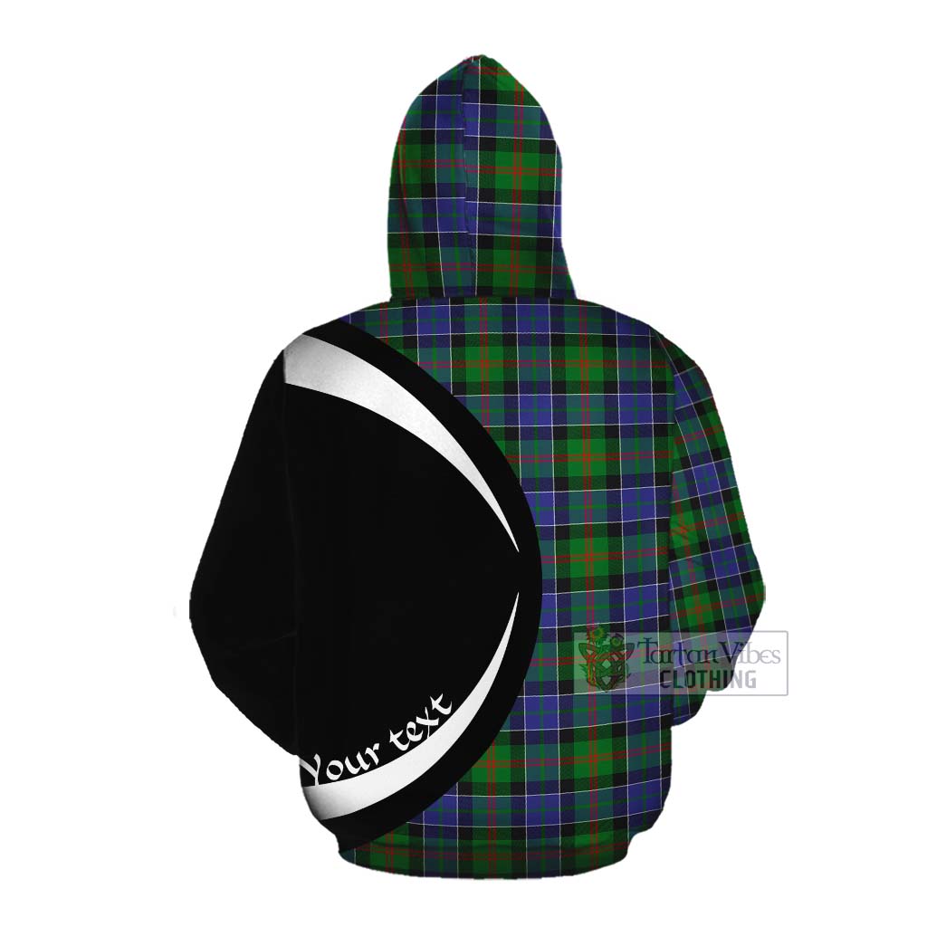 Tartan Vibes Clothing Paterson Tartan Cotton Hoodie with Family Crest Circle Style