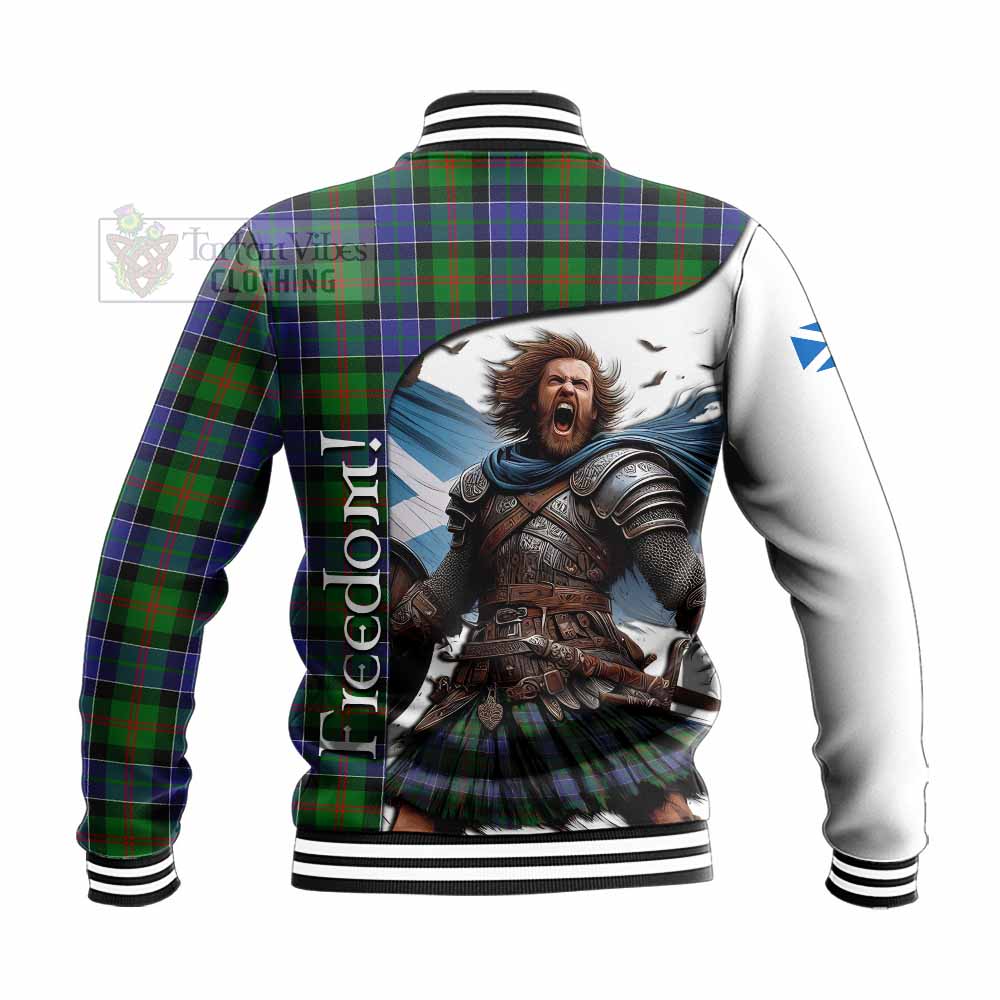 Tartan Vibes Clothing Paterson Crest Tartan Baseball Jacket Inspired by the Freedom of Scottish Warrior