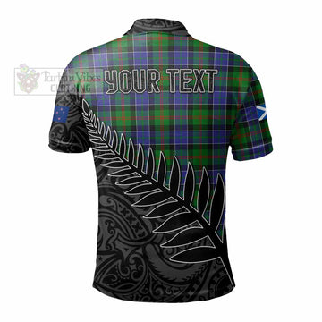 Paterson Crest Tartan Polo Shirt with New Zealand Silver Fern Half Style