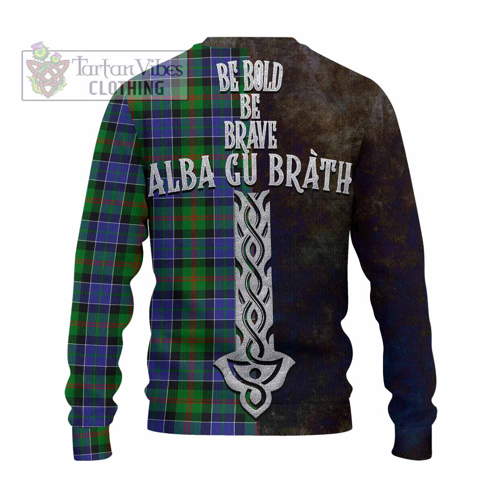 Paterson Tartan Family Crest Knitted Sweater Alba Gu Brath Be Brave Lion Ancient Style - Tartan Vibes Clothing