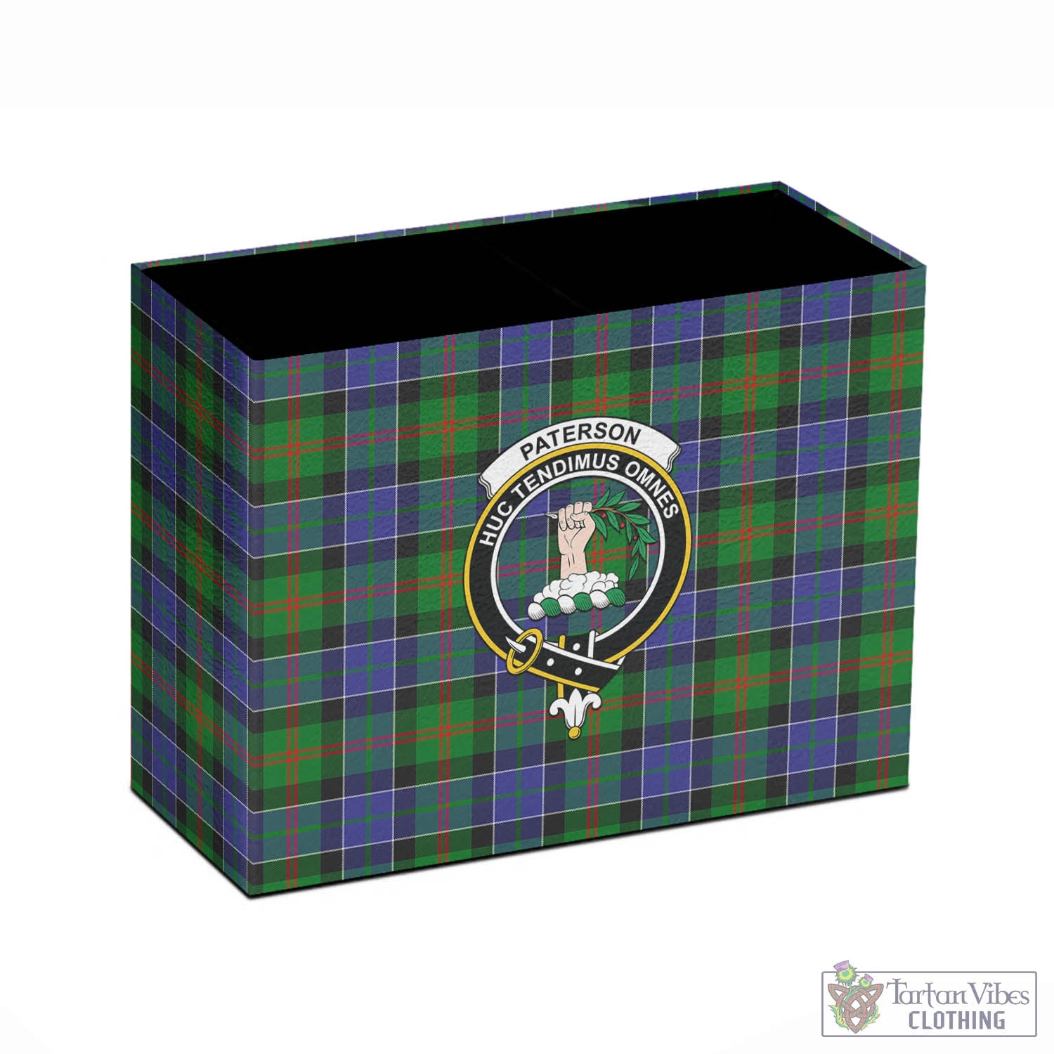 Tartan Vibes Clothing Paterson Tartan Pen Holder with Family Crest