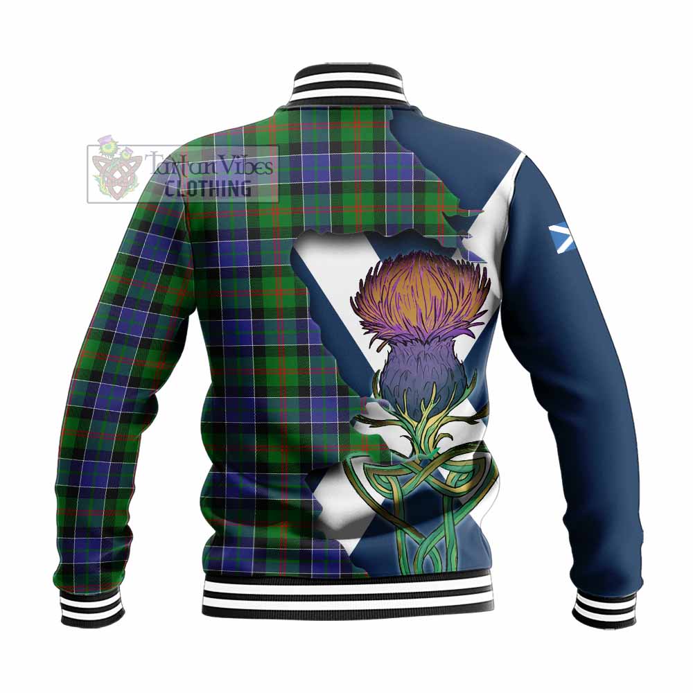 Paterson Tartan Family Crest Baseball Jacket Scottish Thistle Celtic Inspired - Tartan Vibes Clothing