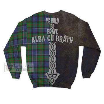 Paterson Tartan Family Crest Sweatshirt Alba Gu Brath Be Brave Lion Ancient Style - Tartan Vibes Clothing