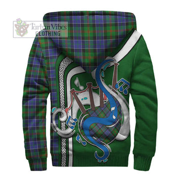 Paterson Tartan Sherpa Hoodie with Epic Bagpipe Style