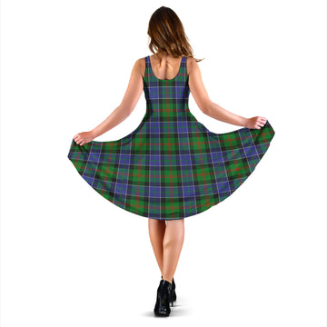 Paterson Tartan Sleeveless Midi Womens Dress