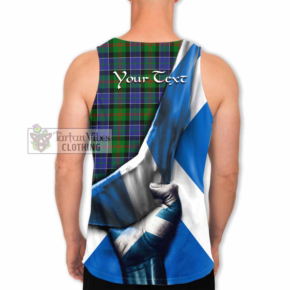 Tartan Vibes Clothing Paterson Tartan Men's Tank Top with Family Crest Scotland Patriotic Style