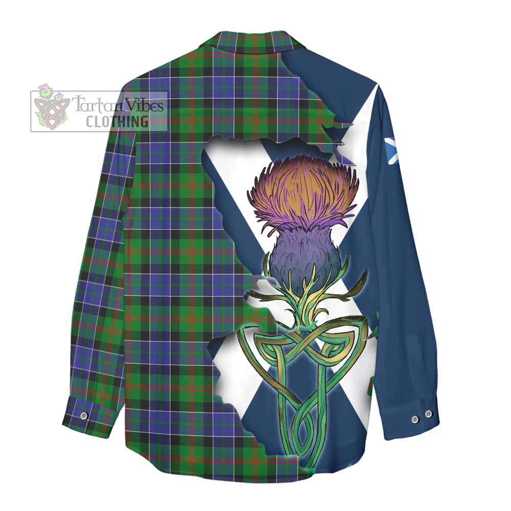 Paterson Tartan Family Crest Women's Casual Shirt Scottish Thistle Celtic Inspired - Tartan Vibes Clothing