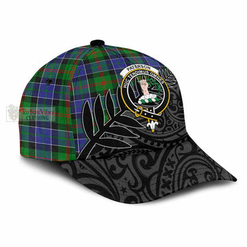 Paterson Tartan Classic Cap with New Zealand Silver Fern Half Style