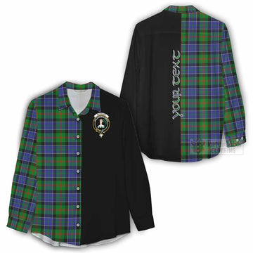 Paterson Tartan Women's Casual Shirt with Family Crest and Half Of Me Style