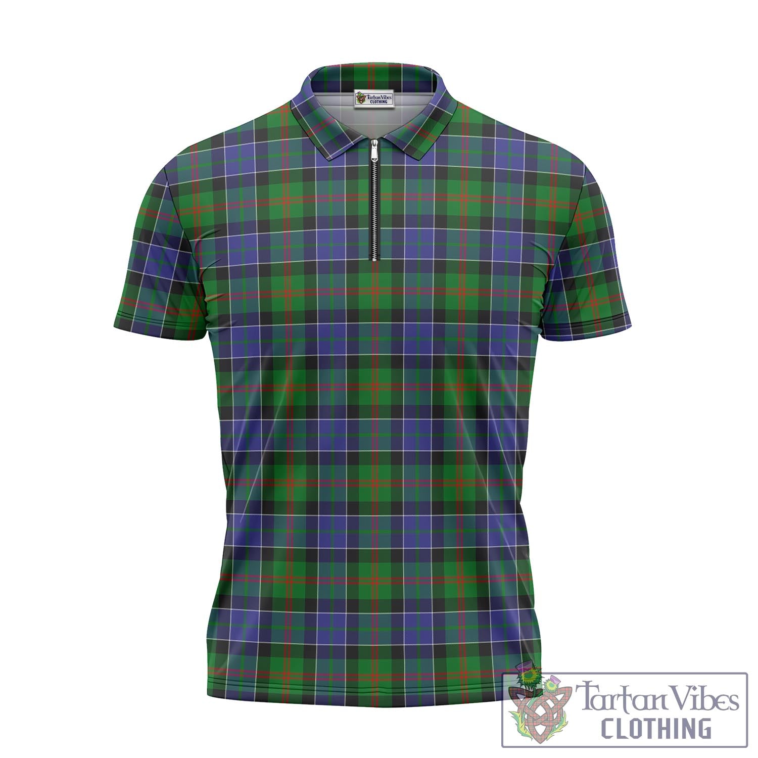 Tartan Vibes Clothing Paterson Tartan Zipper Polo Shirt