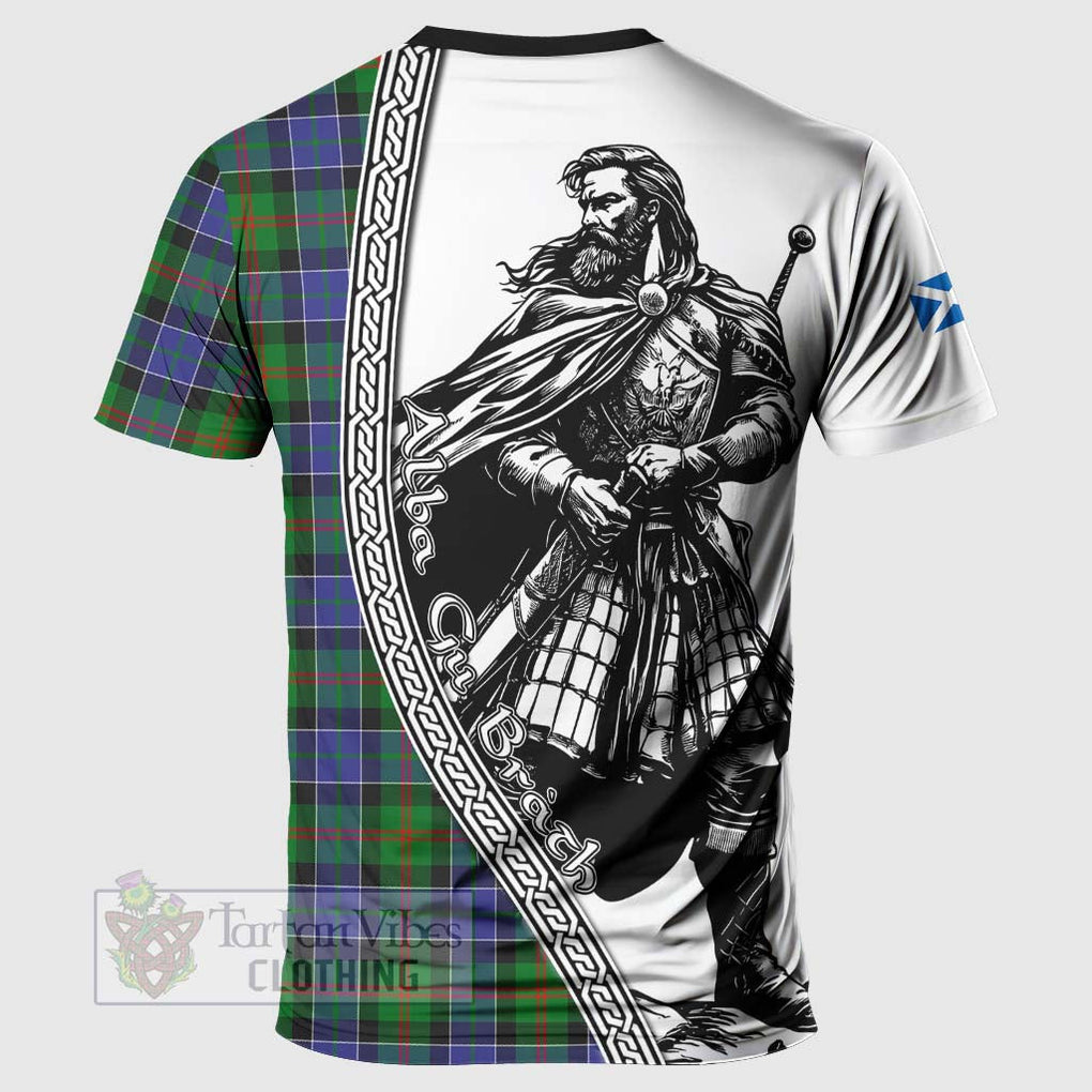 Tartan Vibes Clothing Paterson Tartan Clan Crest T-Shirt with Highlander Warrior Celtic Style