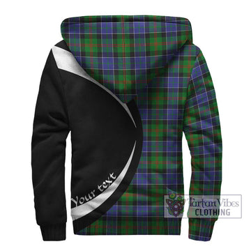 Paterson Tartan Sherpa Hoodie with Family Crest Circle Style