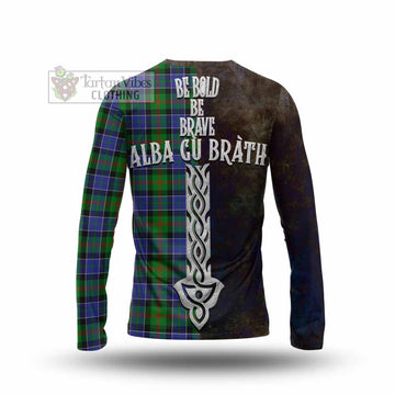 Paterson Tartan Family Crest Long Sleeve T-Shirt Alba Gu Brath Be Brave Lion Ancient Style - Tartan Vibes Clothing