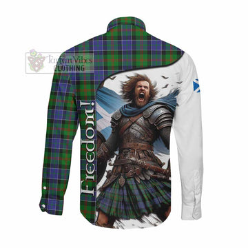 Paterson Crest Tartan Long Sleeve Button Shirt Inspired by the Freedom of Scottish Warrior