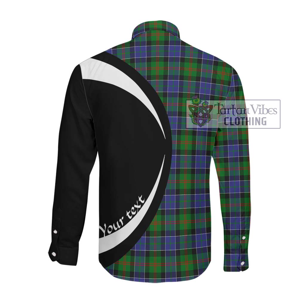 Paterson Tartan Long Sleeve Button Up with Family Crest Circle Style Men's Shirt - Tartan Vibes Clothing