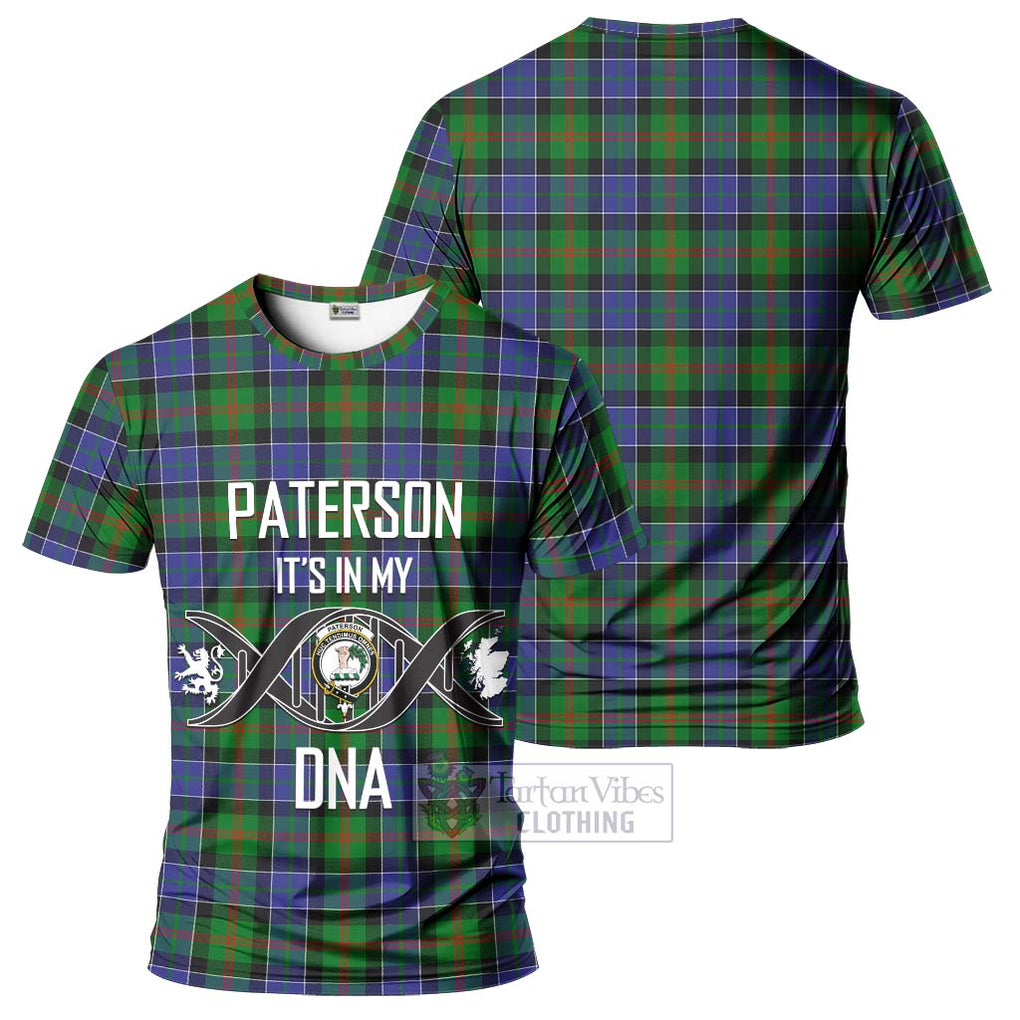 Paterson Tartan T-Shirt with Family Crest DNA In Me Style - Tartan Vibes Clothing