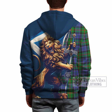 Paterson Tartan Family Crest Hoodie with Scottish Majestic Lion