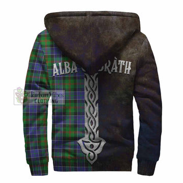 Paterson Tartan Family Crest Sherpa Hoodie Alba Gu Brath Be Brave Lion Ancient Style - Tartan Vibes Clothing