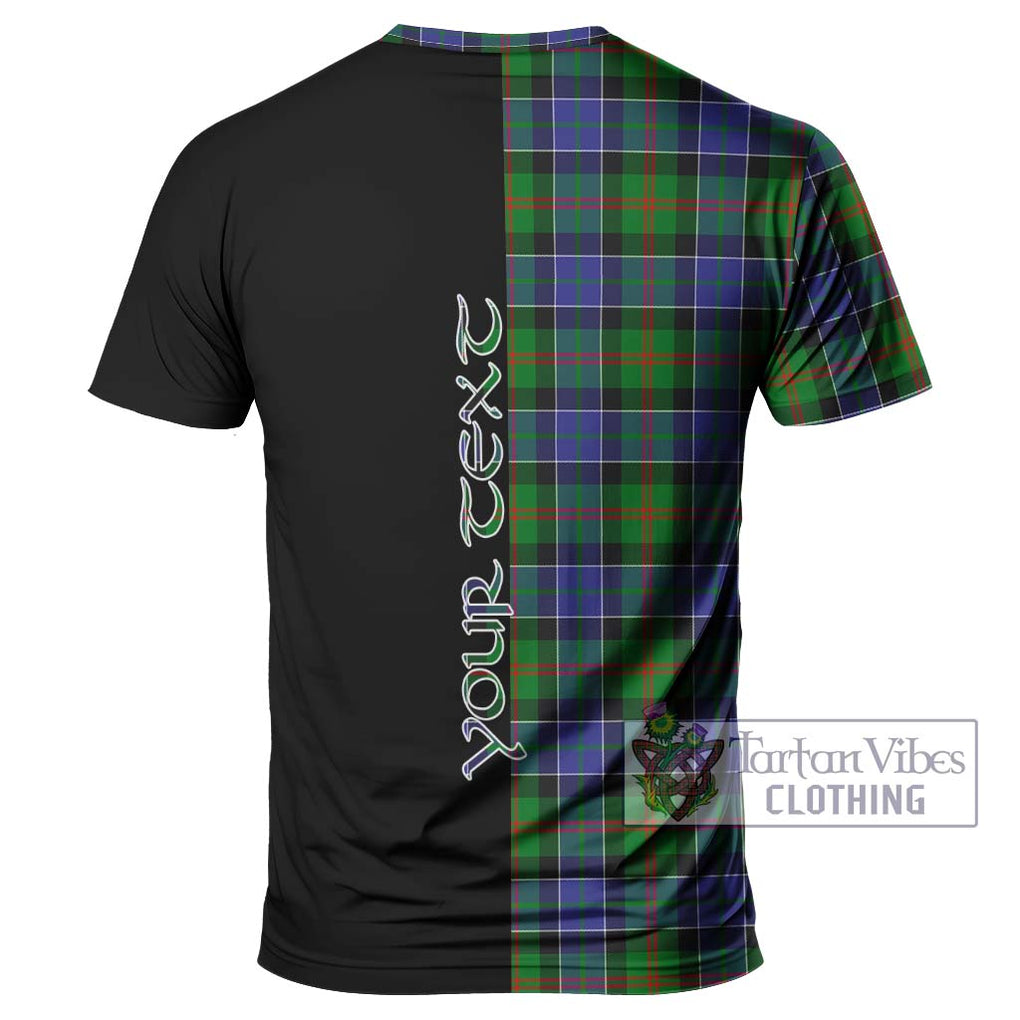 Paterson Tartan T-Shirt with Family Crest and Half Of Me Style - Tartanvibesclothing Shop