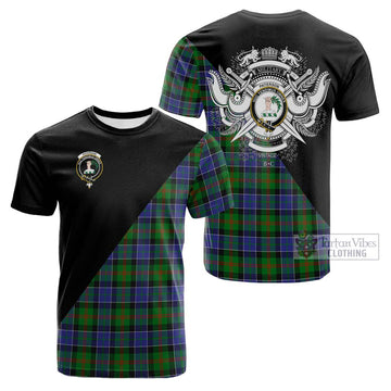 Paterson Tartan Cotton T-shirt with Family Crest and Military Logo Style