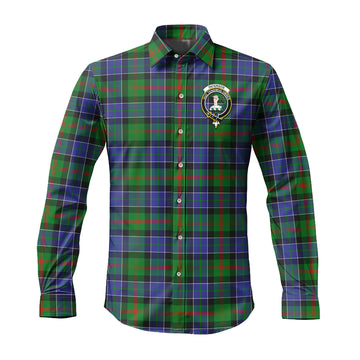 Paterson Tartan Long Sleeve Button Up Shirt with Family Crest