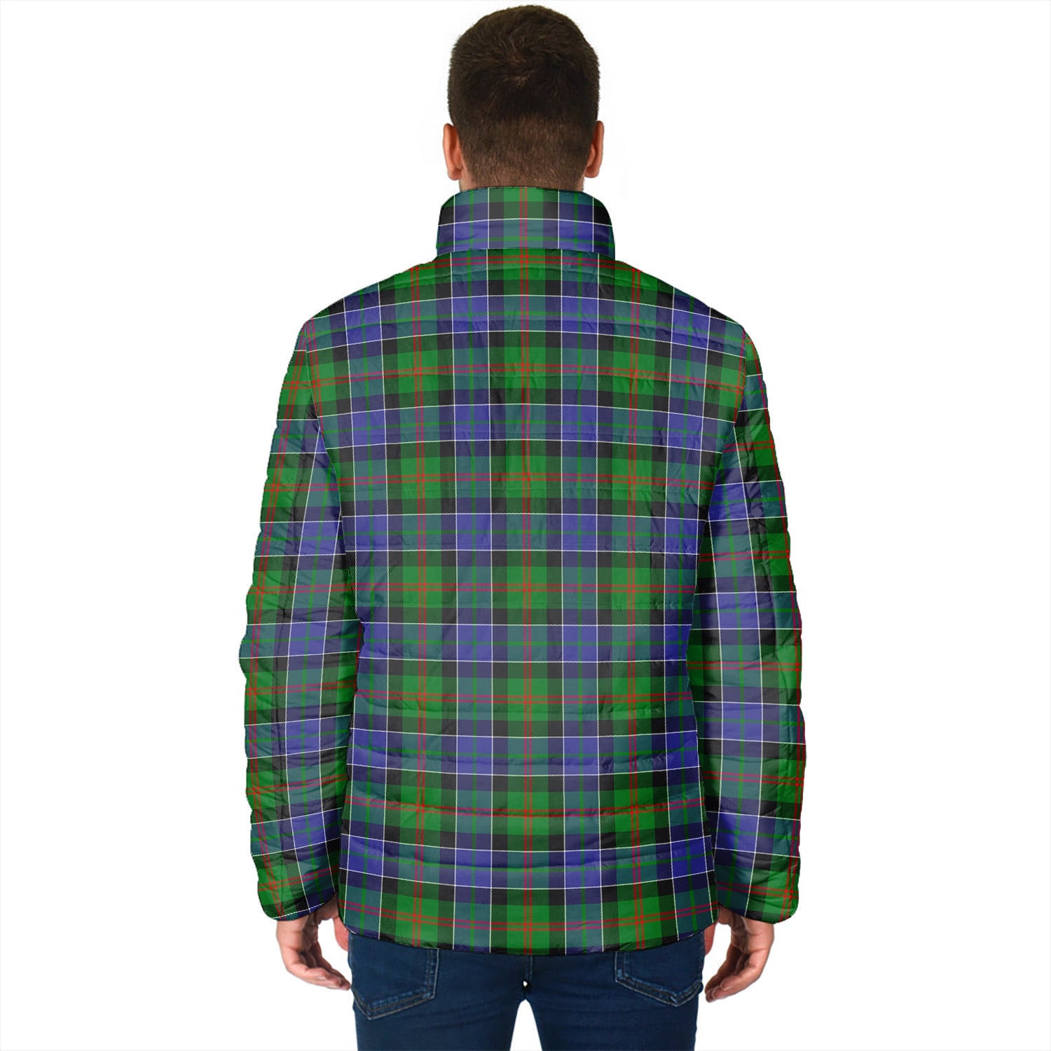 Paterson Tartan Padded Jacket with Family Crest - Tartanvibesclothing