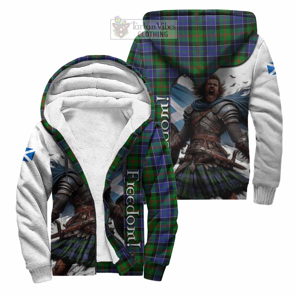 Tartan Vibes Clothing Paterson Crest Tartan Sherpa Hoodie Inspired by the Freedom of Scottish Warrior