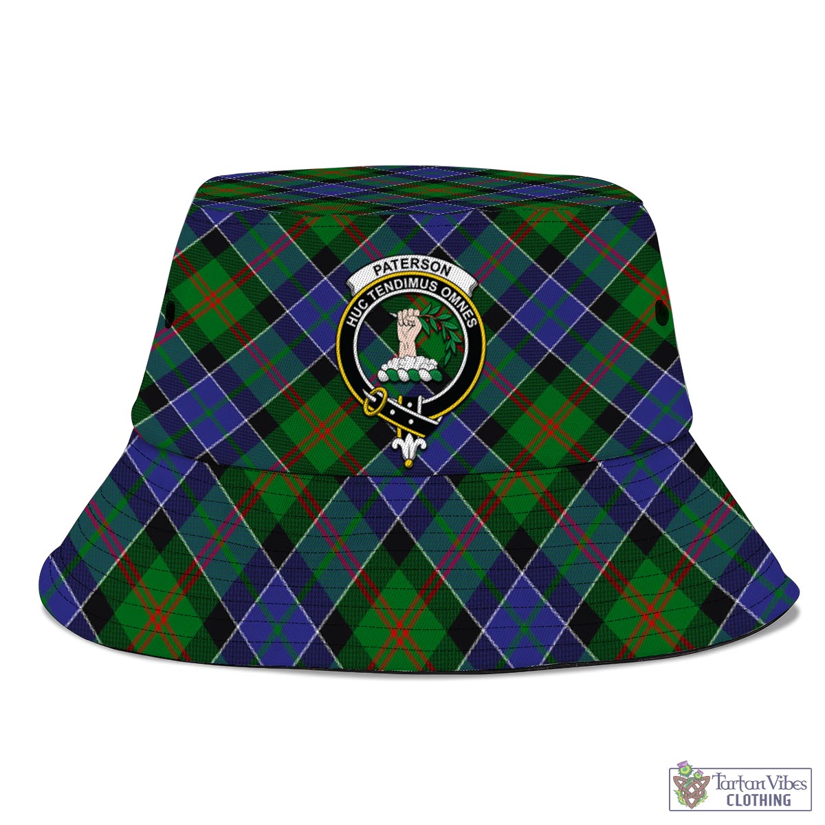 Tartan Vibes Clothing Paterson Tartan Bucket Hat with Family Crest