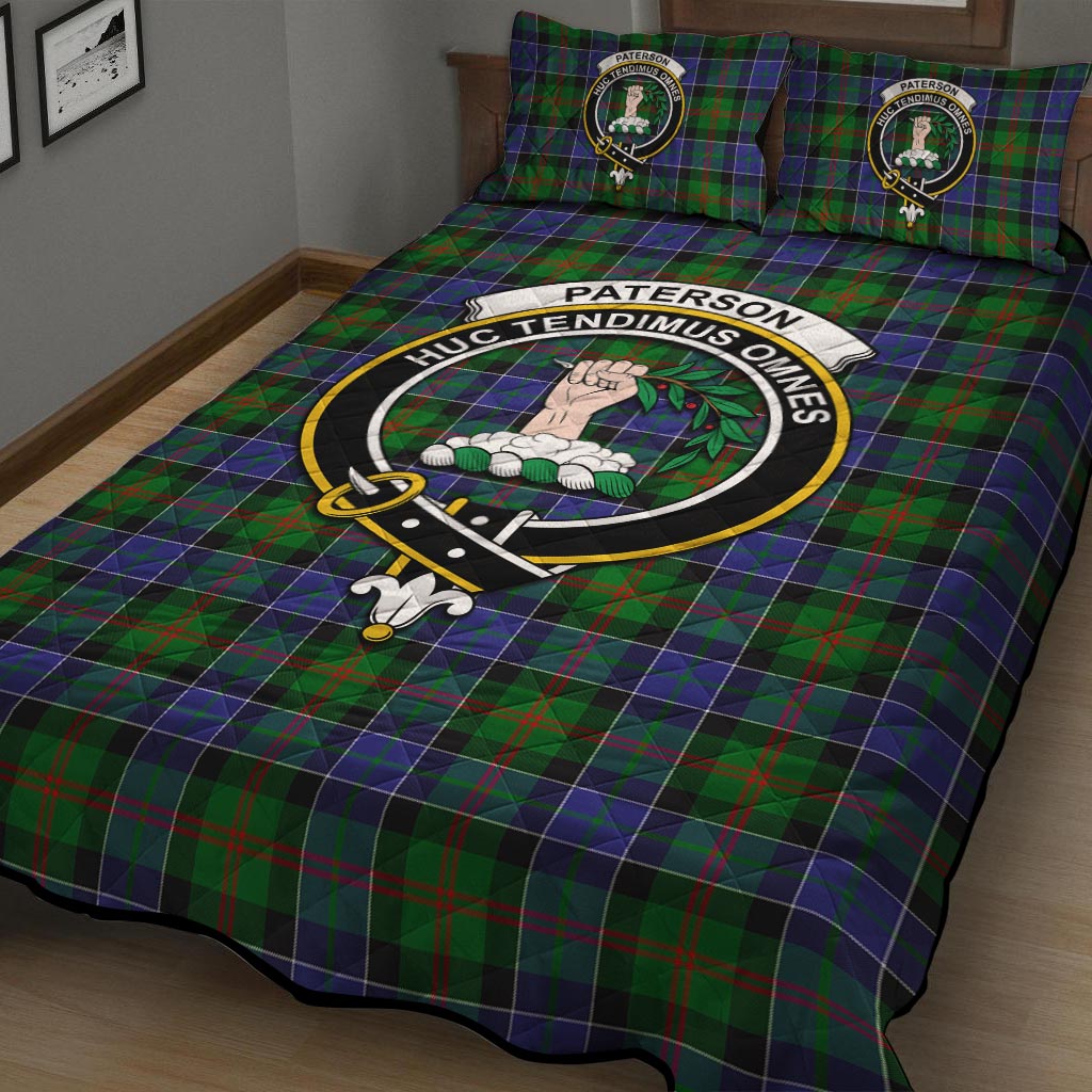 Paterson Tartan Quilt Bed Set with Family Crest - Tartan Vibes Clothing