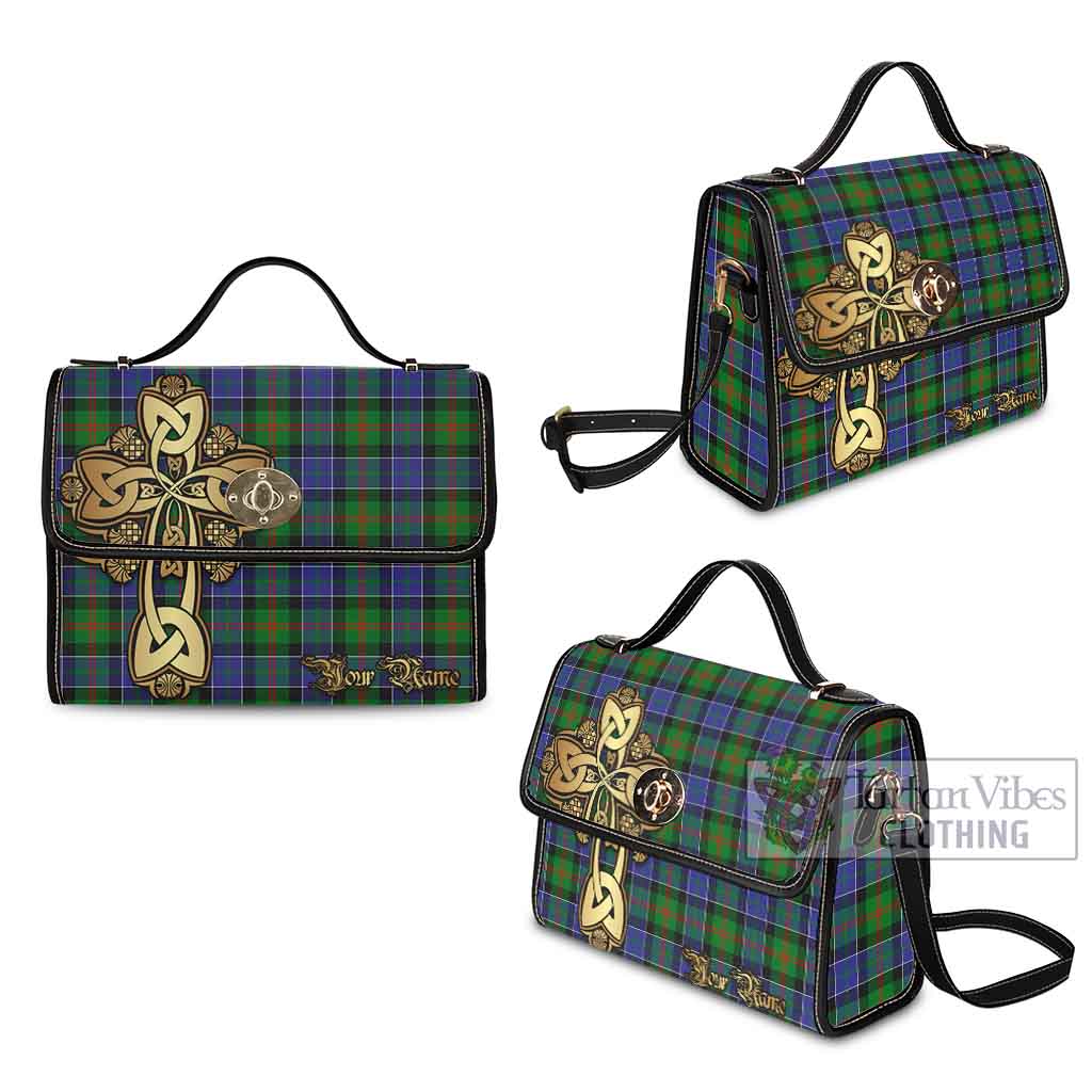 Tartan Vibes Clothing Paterson Tartan Waterproof Canvas Bag Golden Thistle Celtic Cross Style